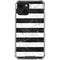 Black and White Striped Marble iPhone 14 Clear Case